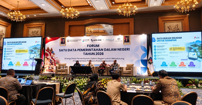 Suasana kegiatan Forum Satu Data Pemerintahan Dalam Negeri (SDPDN) Tahun 2026, di Jakarta, Selasa (22/9/2026).