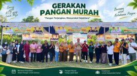 Pemprov NTB melalui Dinas Pertanian dan Ketahanan Pangan NTB menggelar Gerakan Pangan Murah (GPM) dalam rangkaian peringatan HUT ke-5 Rumah Sakit (RS) Mandalika, di halaman RS Mandalika, Kecamatan Pujut, Lombok Tengah, Sabtu (5/9/2026).