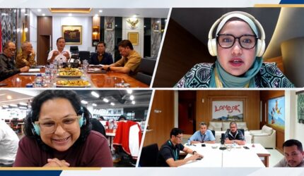 Gubernur NTB Saat Zoom Meeting dengan Maskapai Penerbangan