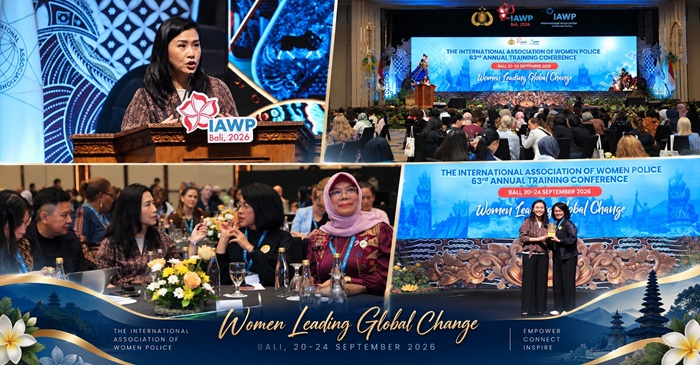 Suasana kegiatan The 63rd International Association of Women Police (IAWP) Annual Training Conference 2026, di Bali, pada Selasa (22/9/2026).