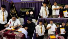 Suasana penandatanganan MoU antara Ketua Umum JAMIRA, RM Gusti Haes dan Ketua Umum LIN, Robi Irawan Wiratmoko, di Markas JAMIRA, kawasan Kayu Manis, Jakarta Timur, pada Selasa (1/9/2026).