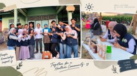 Suasana mahasiswa KKN Kelompok 4 UNW Mataram 2026, di Desa Tempos, Kecamatan Gerung, Kabupaten Lombok Barat.