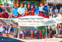 Suasana kunjungan Putri Mahkota Swedia, Victoria Ingrid Alice Désirée ke Desa Adat Karang Bajo, Bayan, Kabupaten Lombok Utara, pada Minggu (6/9/2026).