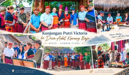 Kunjungan Putri Victoria ke Desa Adat Karang Bajo Bayan