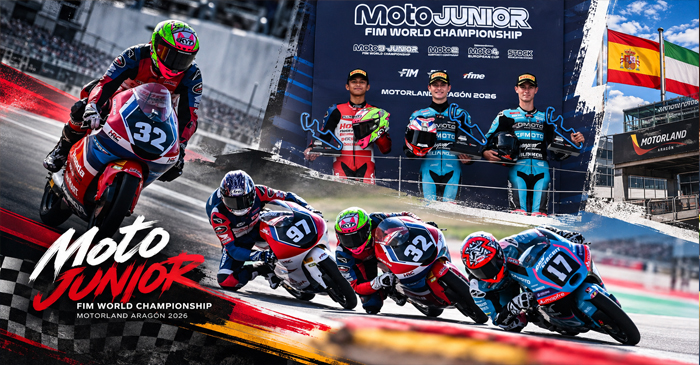 Pebalap binaan PT Astra Honda Motor (AHM), M. Kiandra Ramadhipa jadi pebalap terkencang kedua pada race 1 dan finish posisi keempat pada race dua Moto3 Junior World Championship di MotorLand Aragón, Spanyol, Minggu, 27 September 2026.