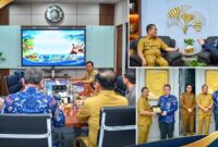 Suasana Gubernur NTB, Lalu Muhamad Iqbal saat menerima Duta Besar Rumania untuk Indonesia, H.E. Dan Adrian Balanescu, di ruang kerja Gubernur NTB, Senin (28/9/2026).