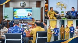 Suasana Gubernur NTB, Lalu Muhamad Iqbal saat menerima Duta Besar Rumania untuk Indonesia, H.E. Dan Adrian Balanescu, di ruang kerja Gubernur NTB, Senin (28/9/2026).