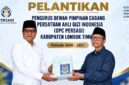 Bupati Lombok Timur, H. Haerul Warisin, saat menghadiri pelantikan Pengurus Dewan Pimpinan Cabang Persatuan Ahli Gizi Indonesia (DPC Persagi) Kabupaten Lombok Timur periode 2026–2031, di Ballroom Kantor Bupati Lombok Timur, Rabu (9/9/2026).