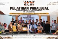Suasana kegiatan pelatihan paralegal, di Hotel Tursina Dompu, 5-6 September 2026.