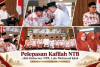 Suasana pelepasan Kafilah NTB oleh Gubernur NTB, Lalu Muhamad Iqbal, di Pendopo Gubernur NTB, Rabu (9/9/2026).
