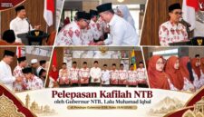 Suasana pelepasan Kafilah NTB oleh Gubernur NTB, Lalu Muhamad Iqbal, di Pendopo Gubernur NTB, Rabu (9/9/2026).