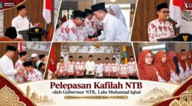 Suasana pelepasan Kafilah NTB oleh Gubernur NTB, Lalu Muhamad Iqbal, di Pendopo Gubernur NTB, Rabu (9/9/2026).