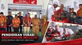 Suasana peresmian penerapan pembelajaran TBSM Astra Honda di SMK Negeri 1 Kabupaten Sorong, pada Senin (14/9/2026), menjadi langkah baru AHM dalam memperluas akses pendidikan vokasi yang selaras dengan kebutuhan DUDI.