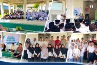 Kapolsek Kopang, AKP Muh. Zulmajdi, SH., saat menyampaikan edukasi mengenai stop bullying melalui program Police Goes to School di Yayasan Pondok Pesantren Mambaussa'adatain NW, Desa Bebuak, Kecamatan Kopang, Kabupaten Lombok Tengah.