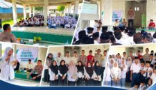 Kapolsek Kopang, AKP Muh. Zulmajdi, SH., saat menyampaikan edukasi mengenai stop bullying melalui program Police Goes to School di Yayasan Pondok Pesantren Mambaussa'adatain NW, Desa Bebuak, Kecamatan Kopang, Kabupaten Lombok Tengah.