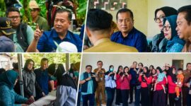 Gubernur NTB, Lalu Muhamad Iqbal didampingi Ketua TP PKK Provinsi NTB, Hj. Sinta Agathia Iqbal saat mengunjungi Posyandu Wana Tirta di Dusun Sesaot Timuk, Desa Sesaot, Kabupaten Lombok Barat, pada Selasa (1/9/2026).