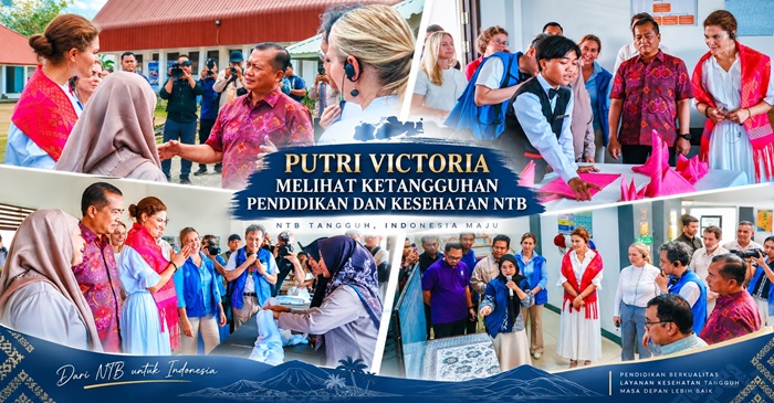 Didampingi Gubernur NTB, Lalu Muhamad Iqbal dan rombongan UNDP, Putri Mahkota Swedia Victoria Ingrid Alice Désirée meninjau langsung perkembangan pendidikan dan pelayanan kesehatan masyarakat di Kecamatan Pemenang, Kabupaten Lombok Utara, pada Sabtu (5/9/2026).