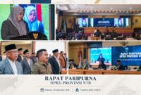 Suasana Rapat Paripurna DPRD NTB, di Ruang Rapat Utama Kantor Gubernur NTB, pada Jumat (18/9/2026), yang dipimpin Ketua DPRD NTB, Hj. Baiq Isvie Rupaeda.