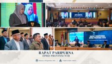 Suasana Rapat Paripurna DPRD NTB, di Ruang Rapat Utama Kantor Gubernur NTB, pada Jumat (18/9/2026), yang dipimpin Ketua DPRD NTB, Hj. Baiq Isvie Rupaeda.