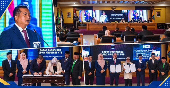 Suasana Rapat Paripurna DPRD Provinsi NTB, di Ruang Sidang DPRD NTB, Jumat (4/9/2026).