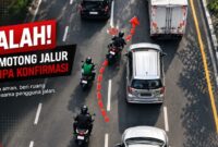 Tips berkendara aman, berikan ruang untuk mengantisipasi kesalahan pengendara lain di jalan raya.