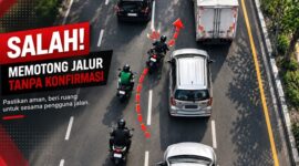 Tips berkendara aman, berikan ruang untuk mengantisipasi kesalahan pengendara lain di jalan raya.