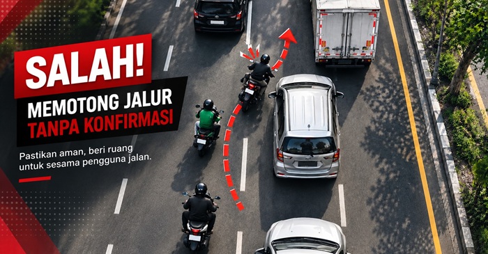 Tips berkendara aman, berikan ruang untuk mengantisipasi kesalahan pengendara lain di jalan raya.