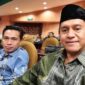 Samianto (kiri) dan SB Hamid (kanan) saat menghadiri Simposium Nasional 60 Tahun KAHMI bertema “KAHMI untuk Kedaulatan Bangsa” yang digelar di Gedung Nusantara V MPR/DPR/DPD RI, Kompleks Parlemen Senayan, Jakarta, 9–10 September 2026.