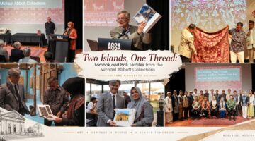 Suasana kunjungan tiga perempuan yang mewakili kekuatan eksekutif, kebudayaan, dan legislatif NTB ke Art Gallery of South Australia (AGSA), Adelaide, pada 11–12 September 2026.