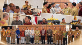 Tim Pemprov NTB setiba di Kantor Gubernur Lampung dan diterima Sekda Lampung, Marindo Kurniawan bersama jajaran pejabat Pemprov Lampung.