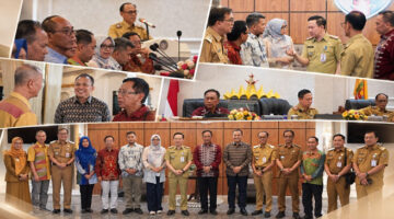Tim Pemprov NTB setiba di Kantor Gubernur Lampung dan diterima Sekda Lampung, Marindo Kurniawan bersama jajaran pejabat Pemprov Lampung.