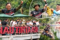 Suasana ratusan peserta saat memadati area pemancingan di Danau Tirta Asri, Akademi TNI, Cilangkap, Jakarta Timur, Minggu (27/9/2026), dalam gelaran Strike Nusantara 2026, yang menjadi bagian dari rangkaian peringatan HUT ke-81 TNI.