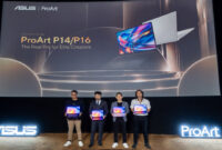 Adrian Pradipta, Technical Public Relations, ASUS Indonesia; ⁠Rudy Salim, CEO PRESTIGECORP; ⁠Lenny Lin, Country Manager, ASUS Indonesia; Marcello Tahitoe, Top Indonesian Singer.