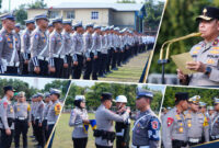 Suasana Apel Gelar Pasukan yang dipimpin Wakapolda NTB, Brigjen Pol. Hari Nugroho, S.I.K., di Lapangan Gajah Mada Ampenan, Mataram, Senin (26/10/2026), sebagai penanda kesiapan personel dan sarana pendukung sebelum pelaksanaan Operasi Patuh Rinjani 2026 di wilayah NTB.