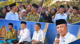 Anggota DPR RI Fraksi NasDem, H. Fauzan Khalid, saat menemui para seniman Cilokak Alur Wah, di Desa Pandan Indah, Kecamatan Praya Barat Daya, Kabupaten Lombok Tengah, Nusa Tenggara Barat (NTB), Selasa (13/10/2026).
