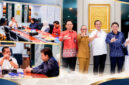 Gubernur NTB, Lalu Muhamad Iqbal didampingi Sekda NTB, Abul Chair, saat menerima kunjungan silaturahmi sekaligus pamitan Kepala OJK Provinsi NTB, Rudi Sulistyo, di ruang kerja Gubernur NTB, Selasa (13/10/2026).
