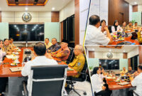 Gubernur NTB, Lalu Muhamad Iqbal saat menerima kunjungan silaturahmi jajaran Ditres PPA dan PPO Polda NTB, di ruang kerja Gubernur NTB, Senin (19/10/2026).