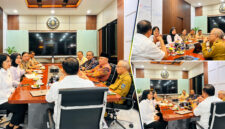 Gubernur NTB, Lalu Muhamad Iqbal saat menerima kunjungan silaturahmi jajaran Ditres PPA dan PPO Polda NTB, di ruang kerja Gubernur NTB, Senin (19/10/2026).