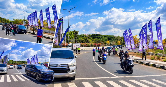 Kondisi lalu lintas di sejumlah jalur menuju Sirkuit Mandalika pada hari pertama penyelenggaraan MotoGP Mandalika 2026 terpantau kondusif.