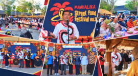 Suasana kegiatan Mandalika Street Food Festival Vol. 2 yang digelar ITDC di Bazar Mandalika, Kuta, Kabupaten Lombok Tengah, Jumat (9/10/2026).