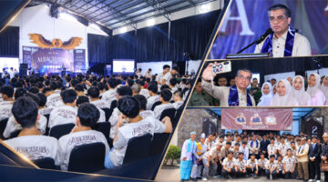 Menkaer Yassierli saat membuka Grand Opening Albacadabra di SMA Pesantren Unggul Al Bayan, Sukabumi, Jawa Barat, pada Senin (12/10/2026).
