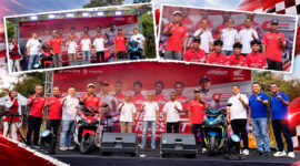 Suasana kegiatan bertajuk Meet and Greet bersama pebalap Honda yang digelar Astra Motor NTB, di Dapur Sasak Resto, Jalan Udayana, Kota Mataram, Rabu (7/10/2026).