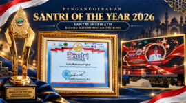 Gubernur NTB, Lalu Muhamad Iqbal meraih penghargaan Santri of The Year 2026 kategori Santri Inspiratif Bidang Kepemimpinan dalam Pemerintahan Provinsi, yang diserahkan dalam puncak penganugerahan di Gedung Nusantara IV, Kompleks Parlemen Senayan, Jakarta, Ahad (25/10/2026).