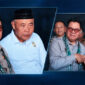 Bupati Lombok Timur, H. Haerul Warisin didampingi Ketua BAZNAS Lombok Timur, Ustaz H. Muhamad Kamli saat menyerahkan bantuan modal usaha kepada 60 pedagang Pasar Tenten Gandor SMART, pada Senin (19/10/2026).