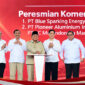 Presiden Prabowo Subianto saat meluncurkan 11 proyek hilirisasi di kawasan Indonesia Weda Bay Industrial Park (IWIP), Kabupaten Halmahera Tengah, Provinsi Maluku Utara, pada Kamis (8/10/2026), dengan total nilai investasi mencapai USD10,2 miliar atau sekitar Rp180 triliun.