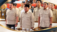Penyerahan dana hasil penertiban kawasan hutan dilakukan Satgas PKH Kejagung dan disaksikan langsung Presiden Prabowo Subianto, di Gedung Kejagung, Jakarta, Selasa (6/10/2026).