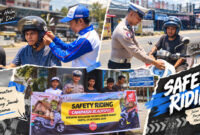 Astra Motor NTB berkolaborasi dengan Satlantas Polres Lombok Utara menggelar kampanye keselamatan berkendara melalui pemasangan papan imbauan black spot di kawasan rawan kecelakaan.