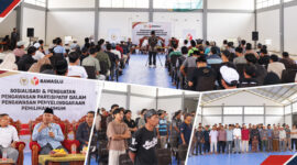 Anggota DPR RI Fraksi NasDem, H. Fauzan Khalid, saat sosialisasi penguatan pengawasan partisipatif dalam penyelenggaraan pemilu di Ranggagata, Kecamatan Praya Barat Daya, Kabupaten Lombok Tengah, NTB, Minggu (25/10/2026).