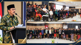 Suasana acara pelantikan DPW ASLI Kepri, di Aula Engku Hamidah, Kantor Wali Kota Batam, pada Minggu (4/10/2026).