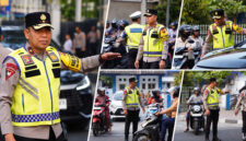 Wakapolda NTB, Brigjen Pol. Hari Nugroho, saat turun langsung mengatur lalu lintas di Simpang Empat BI, Kota Mataram, Senin pagi (26/10/2026).